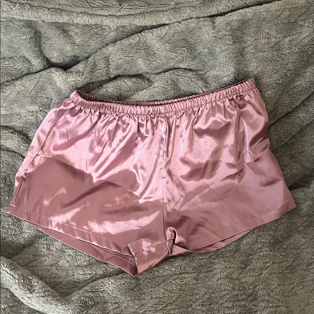 Silky Lace-Trim Camisole & Shorts Pajama Set - Dusty Rose - Picture 4 of 11